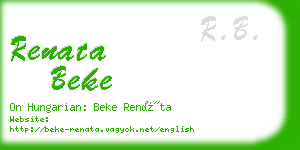 renata beke business card
